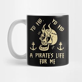 Yo Ho Yo Ho A Pirate's Life For Me Funny Pirate Skull Mug